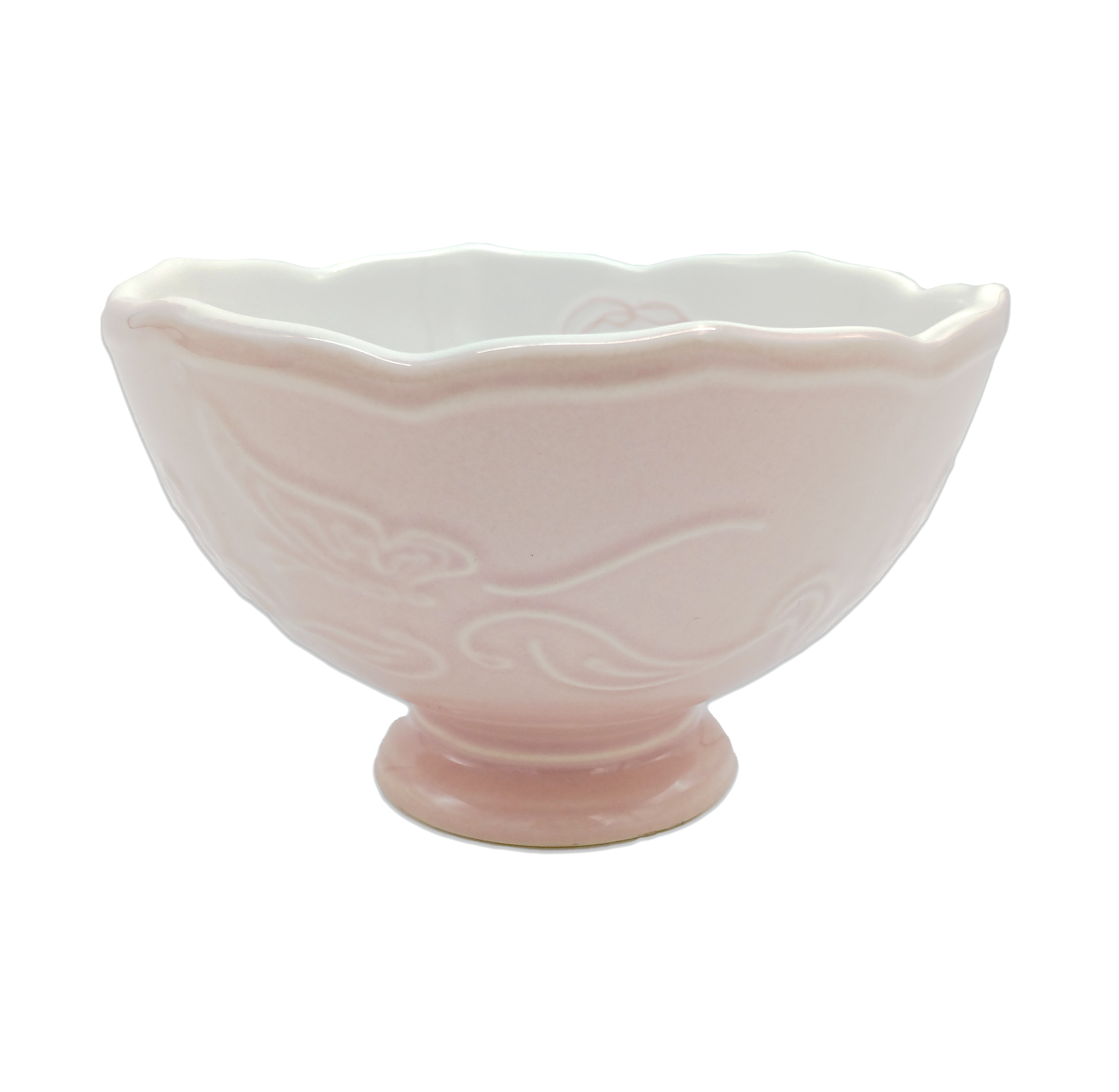 Kitchen Bowl Floral Design Soft Pink