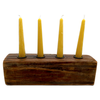 Candle Holder Primitive Wood - 4 Taper