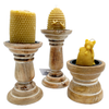 Candle Holders Wood Set of 3