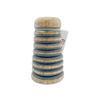 Candle Holder Wood Ribbed Cone