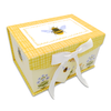 Box Yellow on Yellow Plaid with Lg Bee and Bow