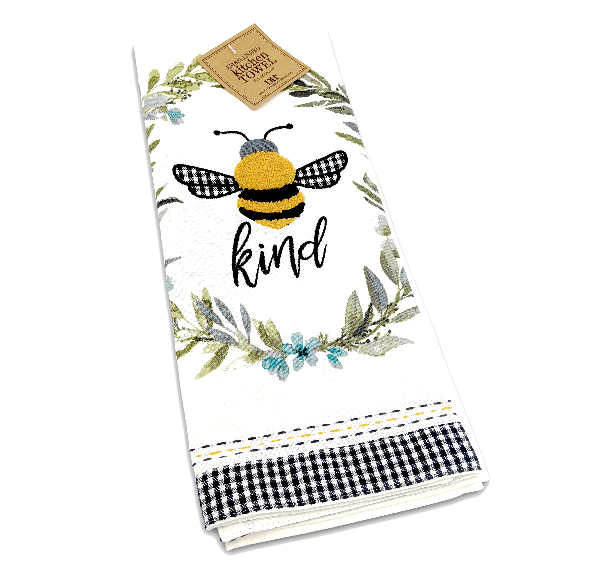 Kitchen Towel Bee Kind Embellished