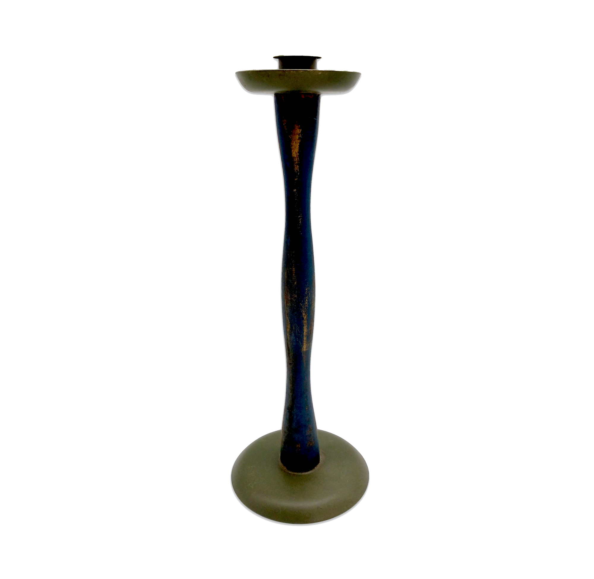 Candle Holder Navy & Moss