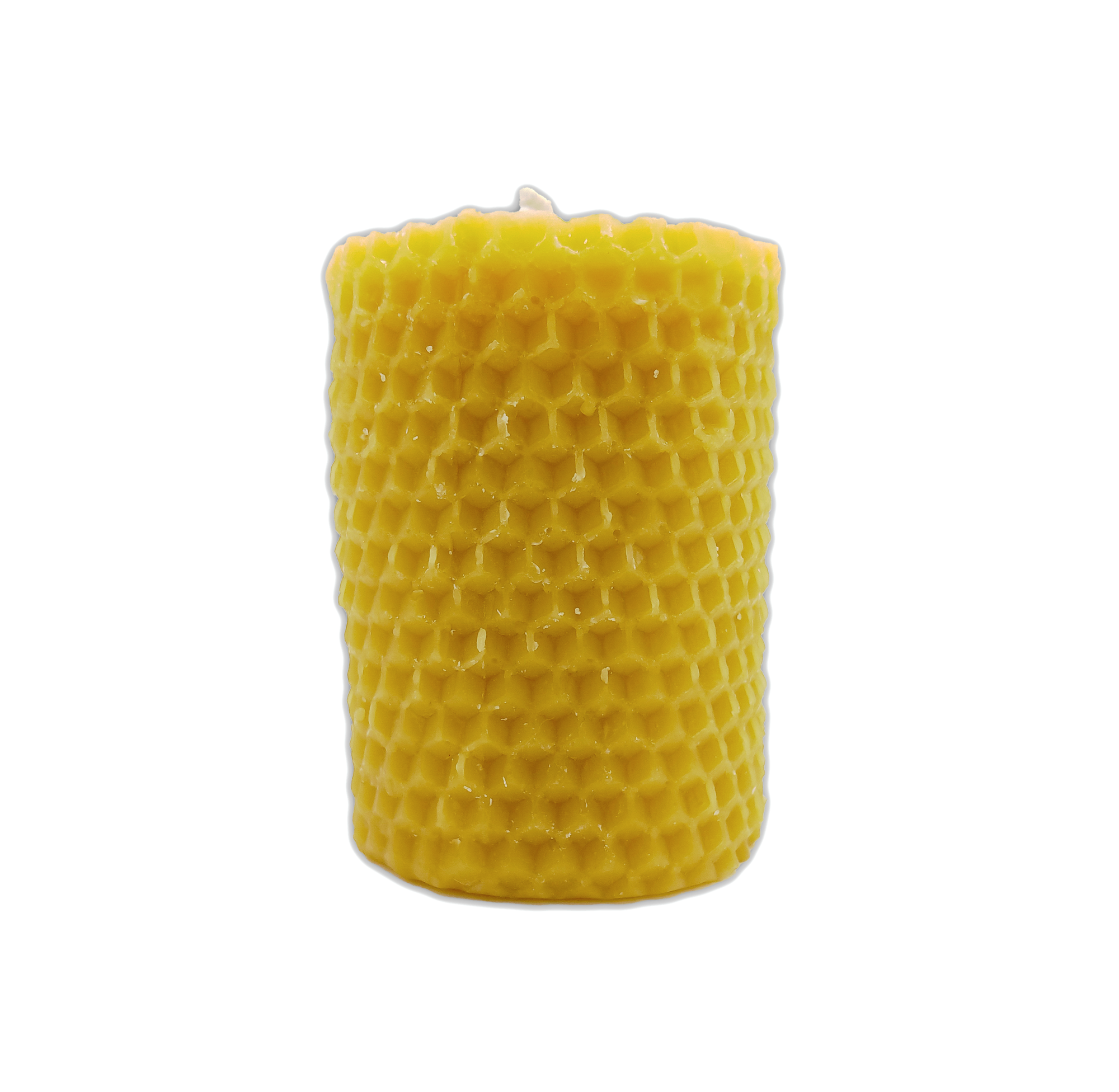 100% Beeswax Candle Pillar Med. Honeycomb (Hand Crafted)