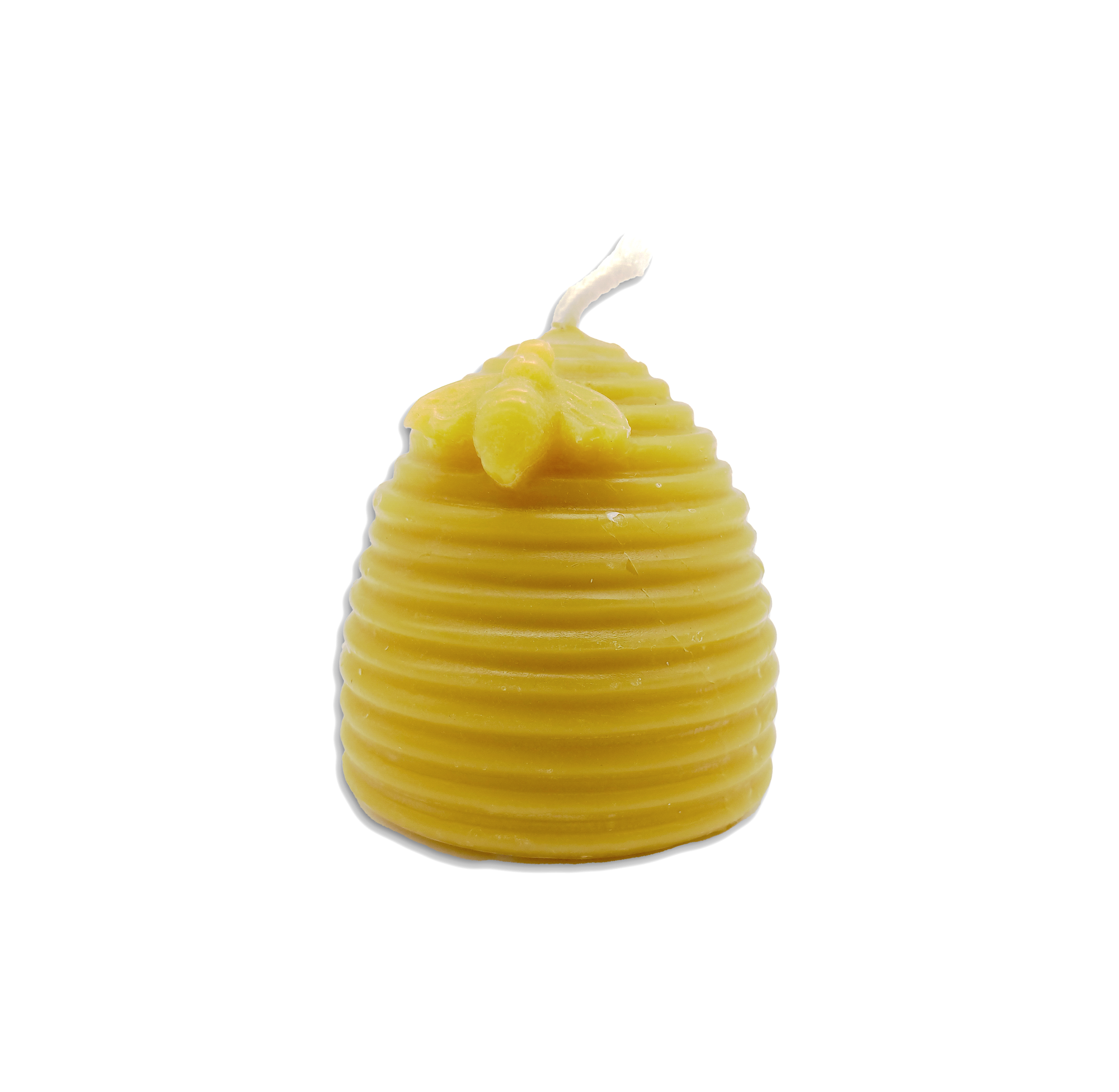 100% Beeswax Candle Votive Skep w/ 1 Bee (Hand Crafted)