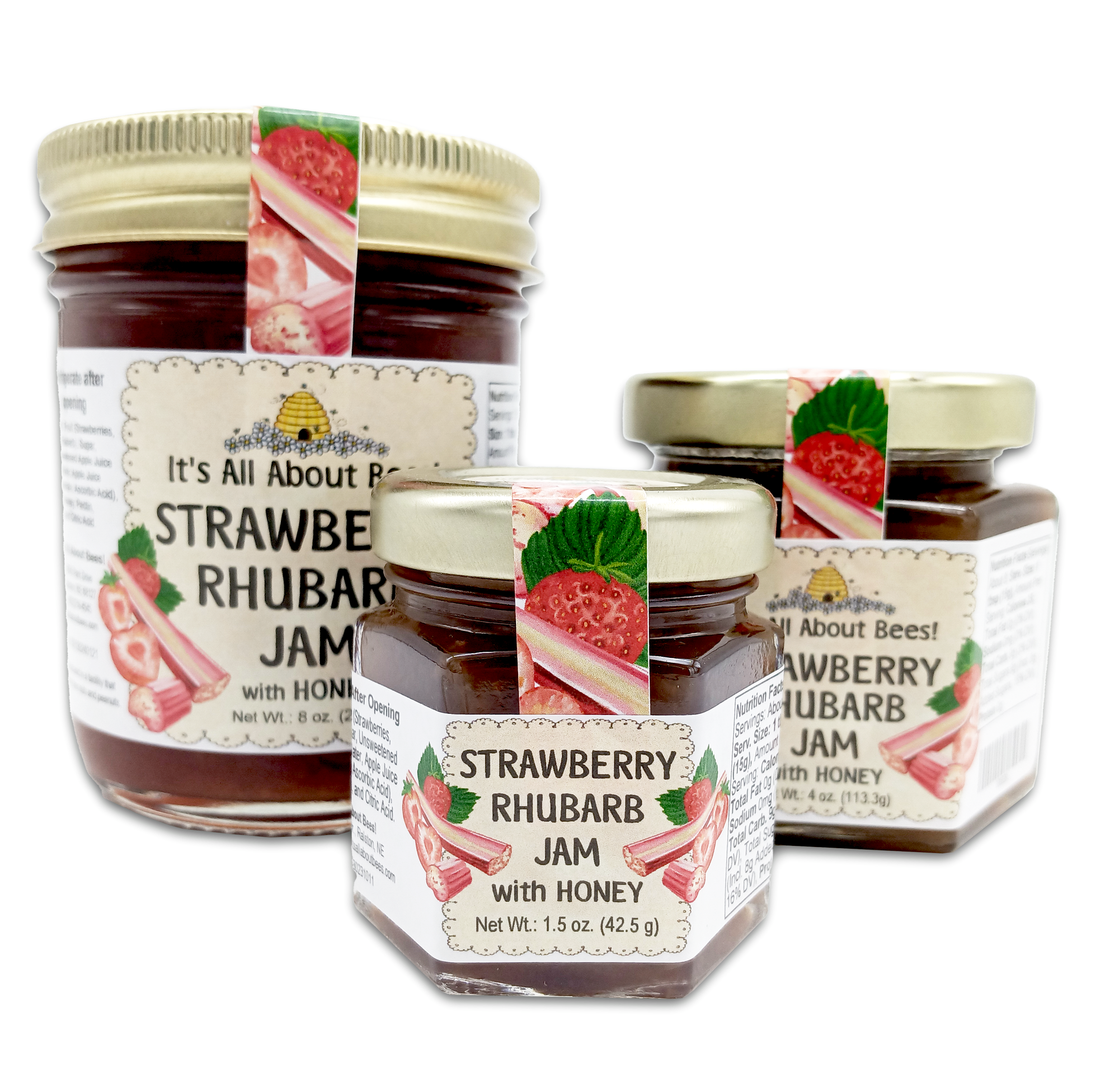 Jam Strawberry Rhubarb With Honey