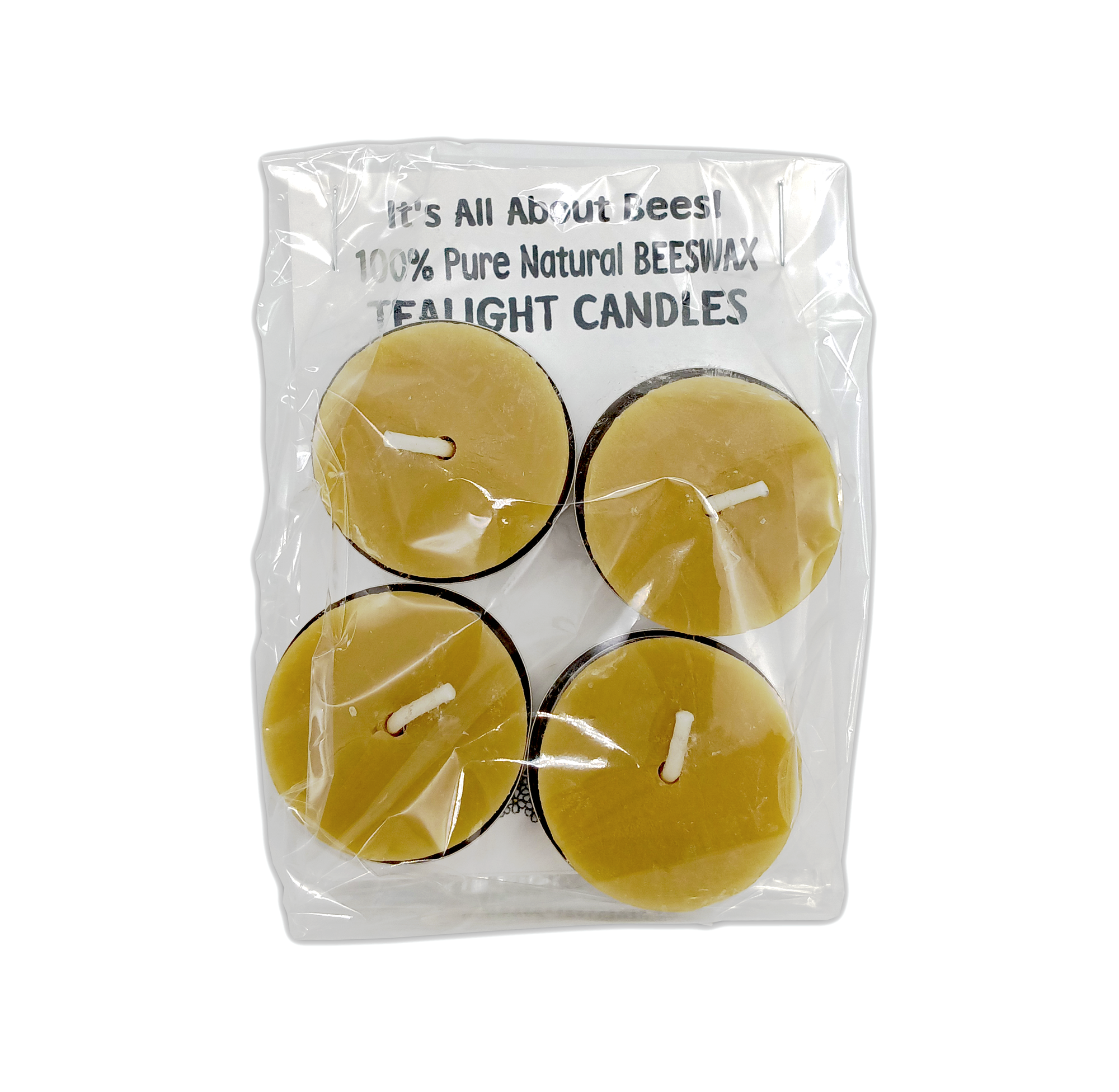 100% Beeswax Candle Tealight - 4 Pack (Hand Crafted)