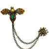 Brooch Bee With Chain And Flower