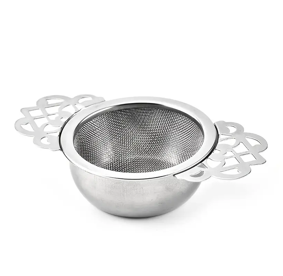 Tea Strainer with Stand Stainless Steel