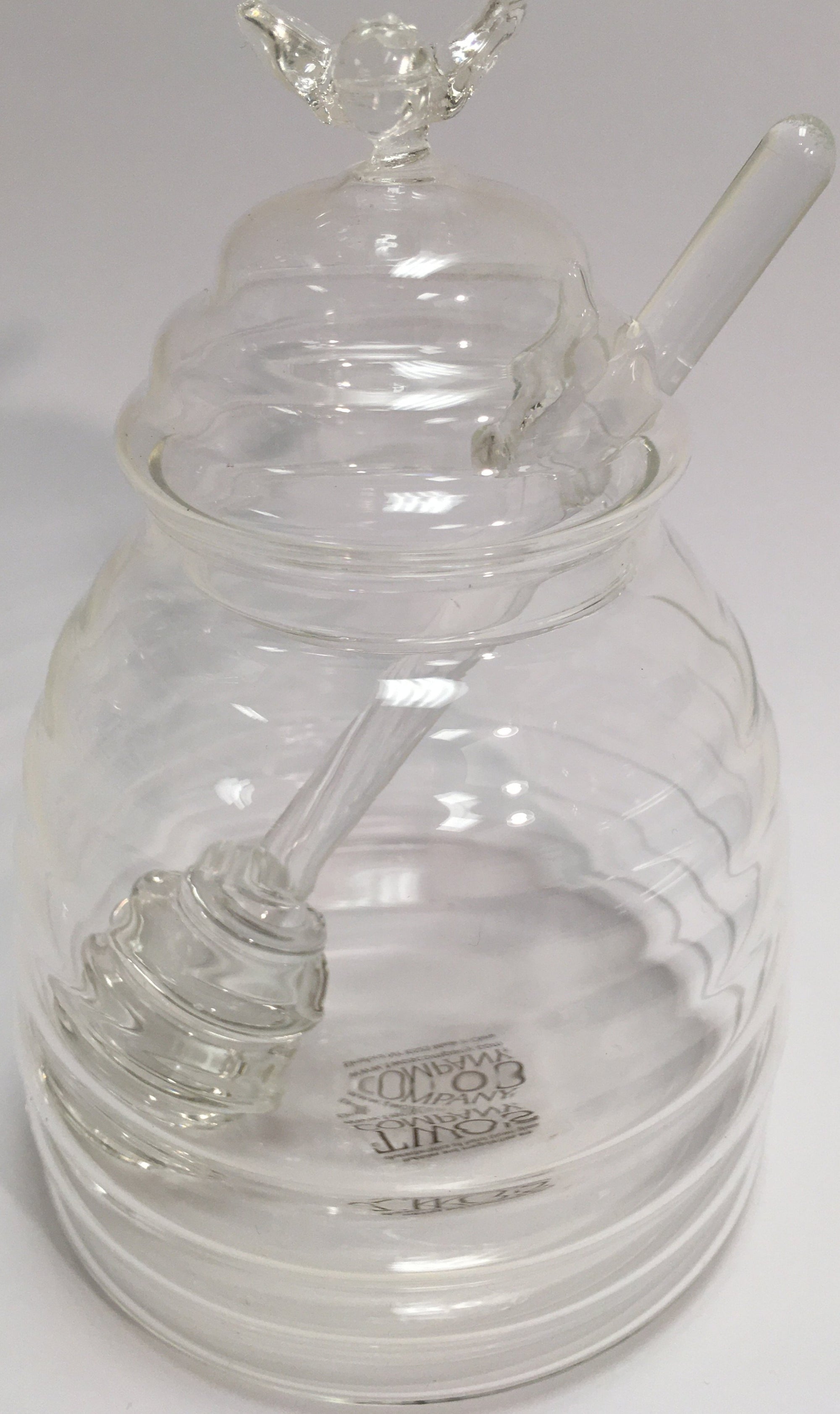 Honeypot Clear Glass with Dipper